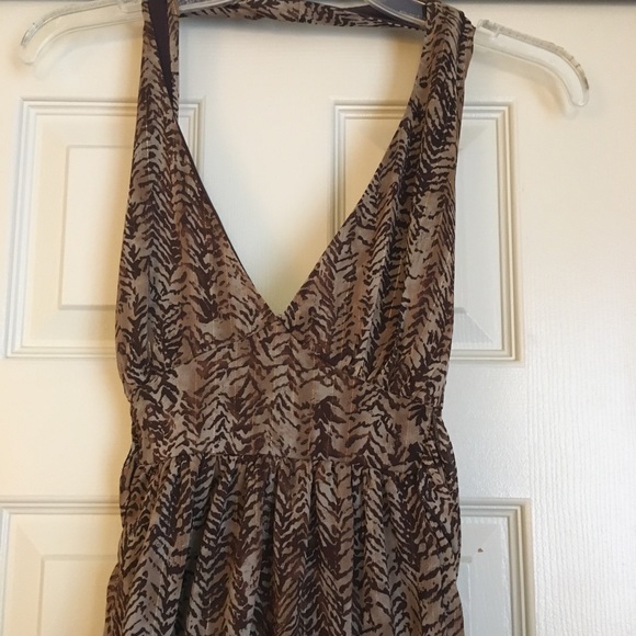 Rampage Brown Halter Open Back Top Size Large - Picture 2 of 3